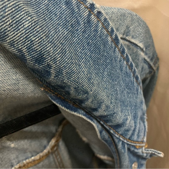 Distressed Oversized Denim Jacket - Picture 9 of 14